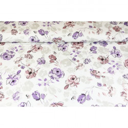 Bavlnený obrus na stôl fialové kvety 90x90 cm Made in Italy Fialová 90 x 90 cm #1
