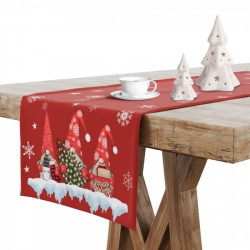 Vianočný behúň na stôl Škriatkovia 6 Červená 40x220 cm #2
