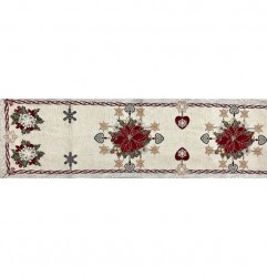 Vianočný gobelínový behúň na stôl Chenille IT09 40x130 cm Viacfarebná #2