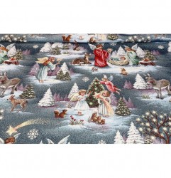 Vianočný gobelínový behúň na stôl Eden 1208 Viacfarebná 40x100 cm #3