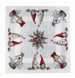 Gobelinový obrus na stôl Škriatkovia 90x90 cm Chenille IT020 90x90 cm  Viacfarebná #1