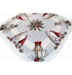 Gobelinový obrus na stôl Škriatkovia 90x90 cm Chenille IT020 90x90 cm  Viacfarebná #2