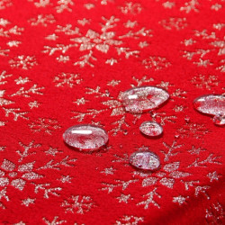 Vianočný behúň na stôl červený so striebornými snehovými vločkami Červená 40x140 cm #2
