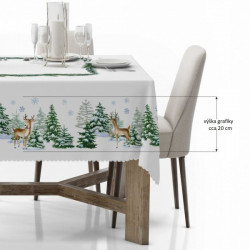 Vianočný obrus na stôl Vianočný stromček MIG936 Biela 140x280 cm #3