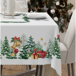 Vianočný obrus na stôl Vianočný stromček MIG939 Biela 110x160 cm