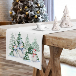 Vianočný behúň na stôl Vianočný stromček MIG934 Biela 40x140 cm