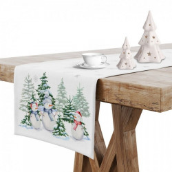 Vianočný behúň na stôl Vianočný stromček MIG934 Biela 40x140 cm #1