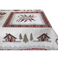 Vianočný gobelínový obrus na stôl 90x90 cm Chenille IT032 90x90 cm  Viacfarebná