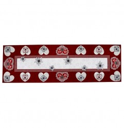 Gobelínový behúň na stôl Chenille IT026 Červená 40x180 cm #3