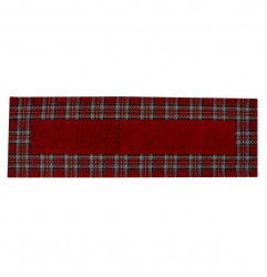 Gobelínový behúň na stôl Tartan bordový Chenille IT025 Bordová  40x130 cm #2