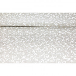 Behúň na stôl biele lístie Made in Italy, 50 x 150 cm #1