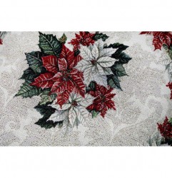 Luxusný vianočný gobelínový behúň na stôl s lurexom – Vianočná girlanda Viacfarebná 45x90 cm #3