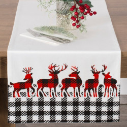 Vianočný behúň na stôl SANTA 40x140 cm Viacfarebná