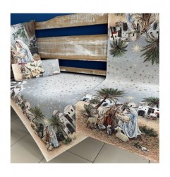 Vianočný gobelínový behúň na stôl Eden 1252 GR Viacfarebná 45x140 cm