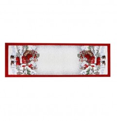 Vianočný gobelínový behúň na stôl - Veselý Santa Claus Viacfarebná 45x90 cm #2