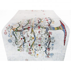 Gobelínový behúň na stôl Stromček šťastia Chenille IT103 40x130 cm Viacfarebná