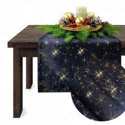 Sviatočný behúň na stôl čierny Hviezdy Čierna 40x140 cm #1