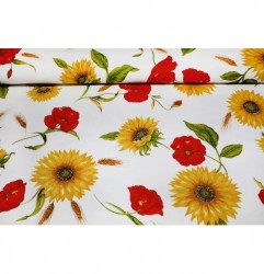 Behúň na stôl 50x150 cm Slnečnice a divé maky 50x150 cm Viacfarebná #2