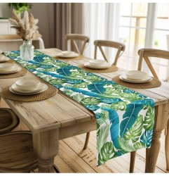 Behúň na stôl vzorovaný MIGD151 lístie monstery 40x140 cm Viacfarebná