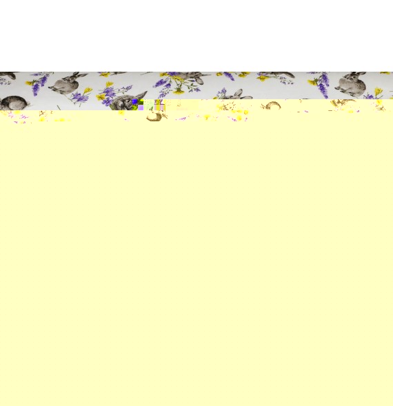 Bavlnený behúň na stôl Zajačik Viacfarebná 40x100 cm