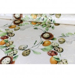 Veľkonočný žakarový vodeodolný behúň na stôl 50x150 cm Viacfarebná #4