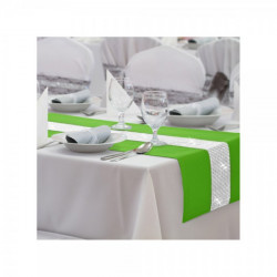 Behúň na stôl Glamour so zirkónmi zelený Zelená 40 x 110 cm #1