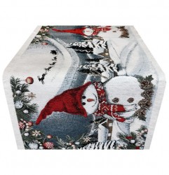 Gobelinový behúň na stôl Snehuliak 40x90 cm Chenille IT07 Viacfarebná 40x90 cm #1