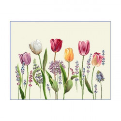 Gobelinový obrus na stôl Tulipány Chenille 1187 Viacfarebná 40x100 cm #3