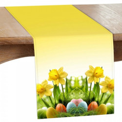 Veľkonočný behúň na stôl MIGUD921 Žltá 40x140 cm