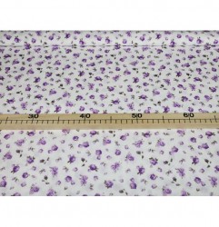 Bavlnená látka Fialové ružičky, š. 140 cm Fialová Šírka 140 cm #1