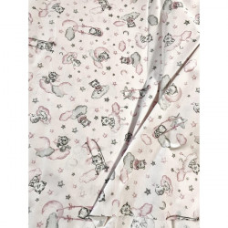 Bavlnená látka Mačičky ružová, š. 290 cm Ružová #1