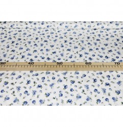 Bavlnená látka Modré ružičky, š. 140 cm Modrá Šírka 140 cm #1