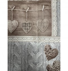 Bavlnená látka Shabby love béžové srdiečka, š. 145 cm Béžová Šírka 145 cm #2