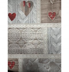 Bavlnená látka Shabby love červené srdiečka , š. 145 cm Červená Šírka 145 cm #4