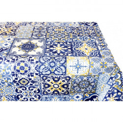 Bavlnený obrus Majolika 90x90 cm Made in Italy Modrá 90 x 90 cm