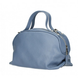Blankytne modrá kožená kabelka 592 Made in Italy Blankytna modrá