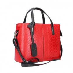 Červená kožená kabelka 960, Červená #2