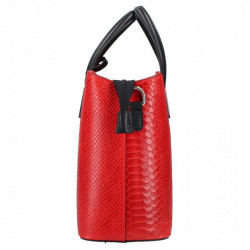 Červená kožená kabelka 960, Červená #3