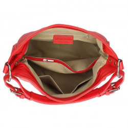 Červená kožená kabelka na rameno 5310, Červená #1