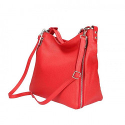 Červená kožená kabelka na rameno 5310, Červená #2