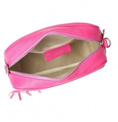 Dámska kožená kabelka 1220 fuchsia Made in Italy Fuchsia #1