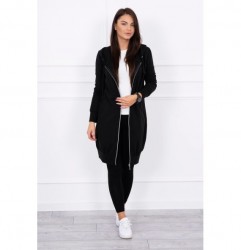 Dámska mikina s kapucňou a vreckami MI8924 čierna Univerzálna Čierna #1