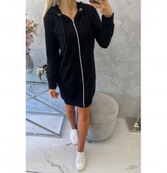 Dámska mikina s kapucňou a vreckami MI8924 čierna Univerzálna Čierna #3
