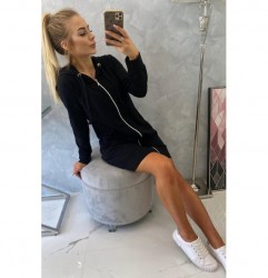 Dámska mikina s kapucňou a vreckami MI8924 čierna Univerzálna Čierna #4