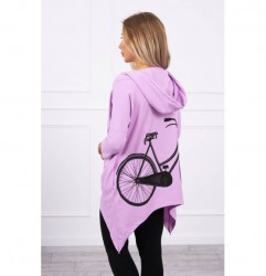 Dámska mikina s potlačou bicykla MI9139 fialová Univerzálna Fialová #1