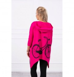 Dámska mikina s potlačou bicykla MI9139 fuchsia Univerzálna Fuchsia #1