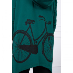 Dámska mikina s potlačou bicykla MI9139 zelená Univerzálna Zelená #3