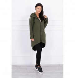 Dámska mikina so zipsom vzadu MI8997 tmavozelená Univerzálna Zelená #1