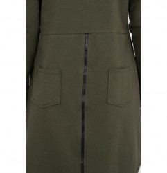 Dámska mikina so zipsom vzadu MI8997 tmavozelená Univerzálna Zelená #3