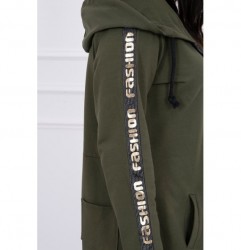 Dámska mikina so zipsom vzadu MI8997 tmavozelená Univerzálna Zelená #4